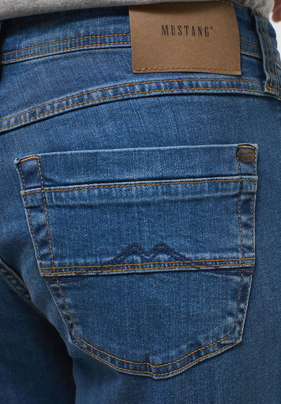 Męskie Spodnie Jeansowe MUSTANG Washington Denim Blue 1013194 5000 684