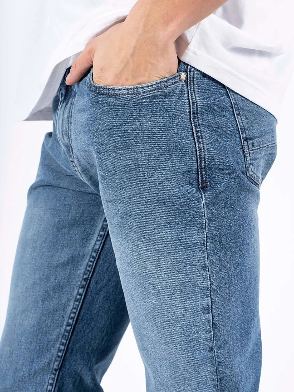 Męskie Spodnie Jeansowe Marcus Blaze 2177 Dry Blue Wash 14-200278