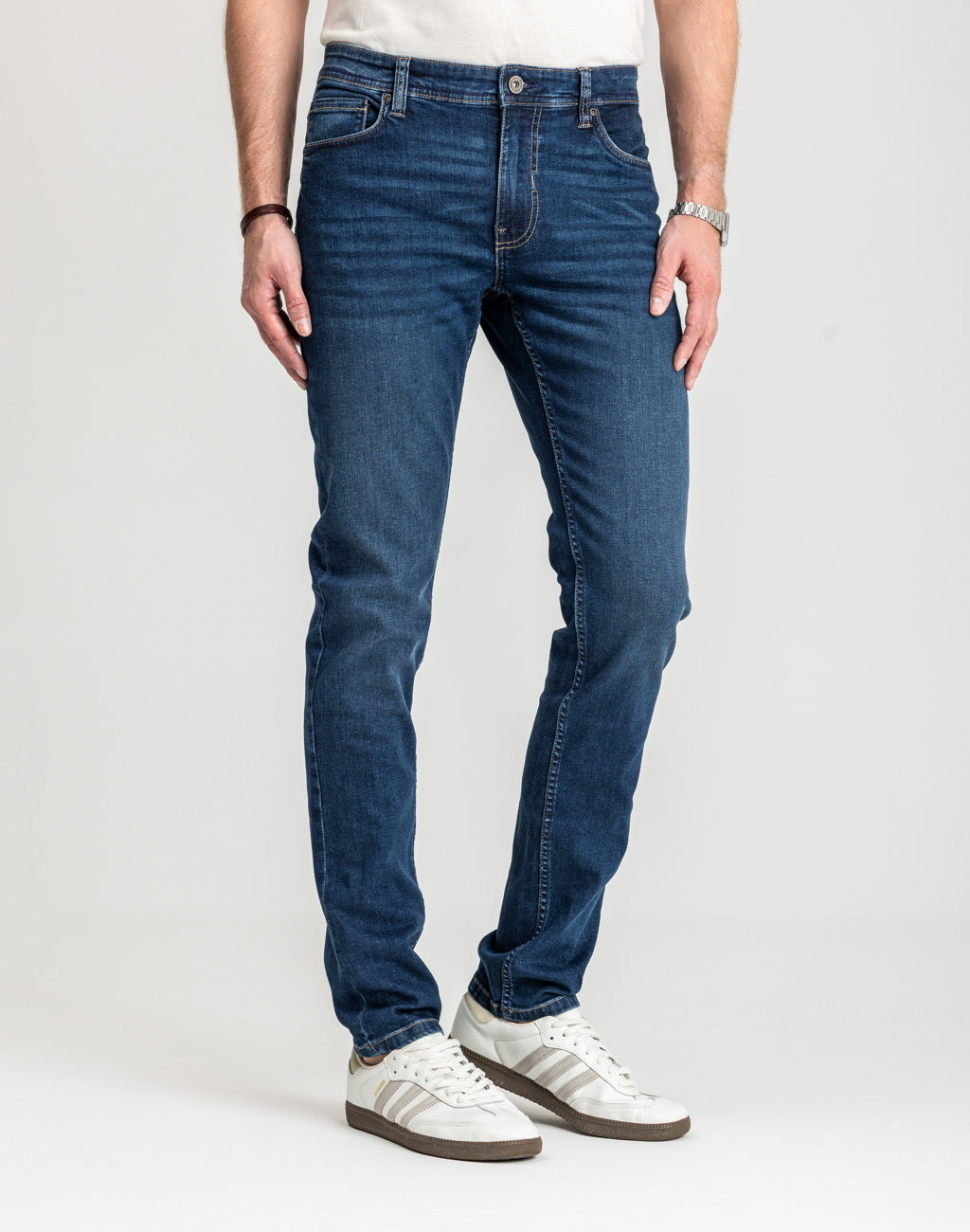 Męskie Spodnie Jeansowe Marcus Felix 2222 Jeans Texas Blue Used 14-200312