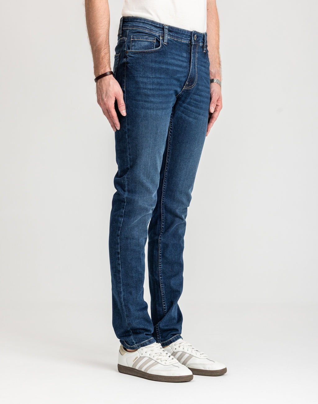 Męskie Spodnie Jeansowe Marcus Felix 2222 Jeans Texas Blue Used 14-200312