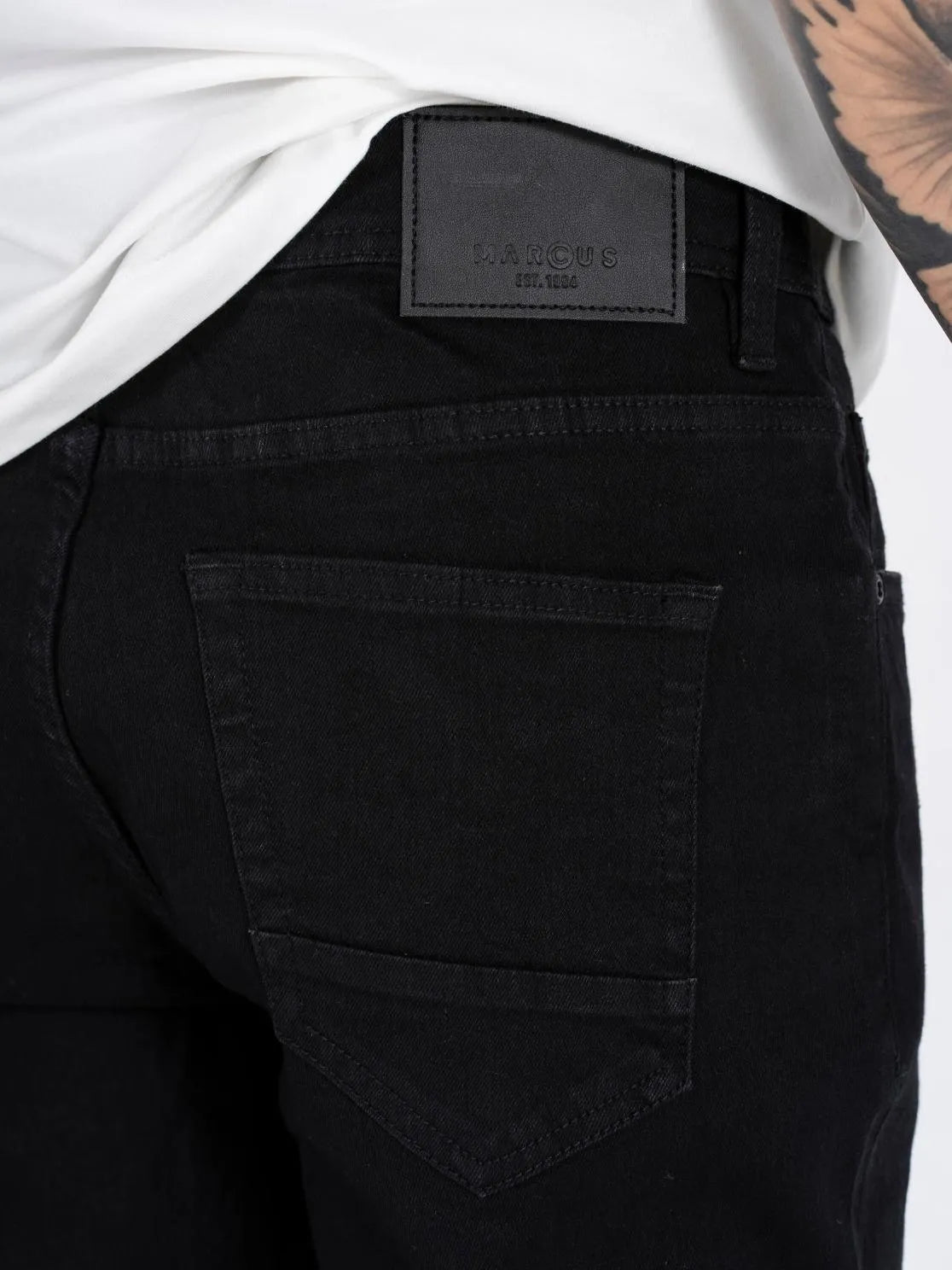 Męskie Spodnie Jeansowe Marcus Sebb 2214 Dry Black 14-200301