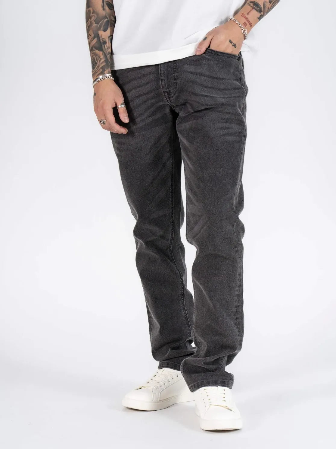 Męskie Spodnie Jeansowe Marcus Sebb 2215 Grey Miner 14-200302