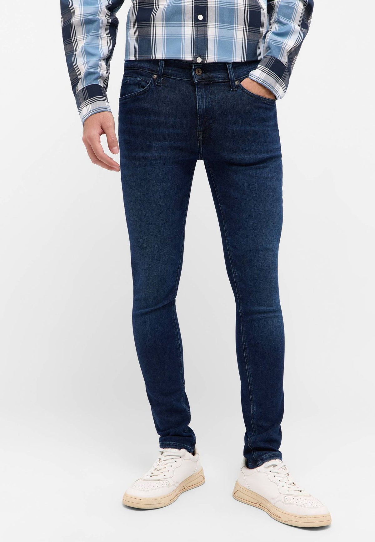 Męskie Spodnie Jeansowe Mustang Style Atlanta Super Skinny Denim Blue 1016305 5000 903