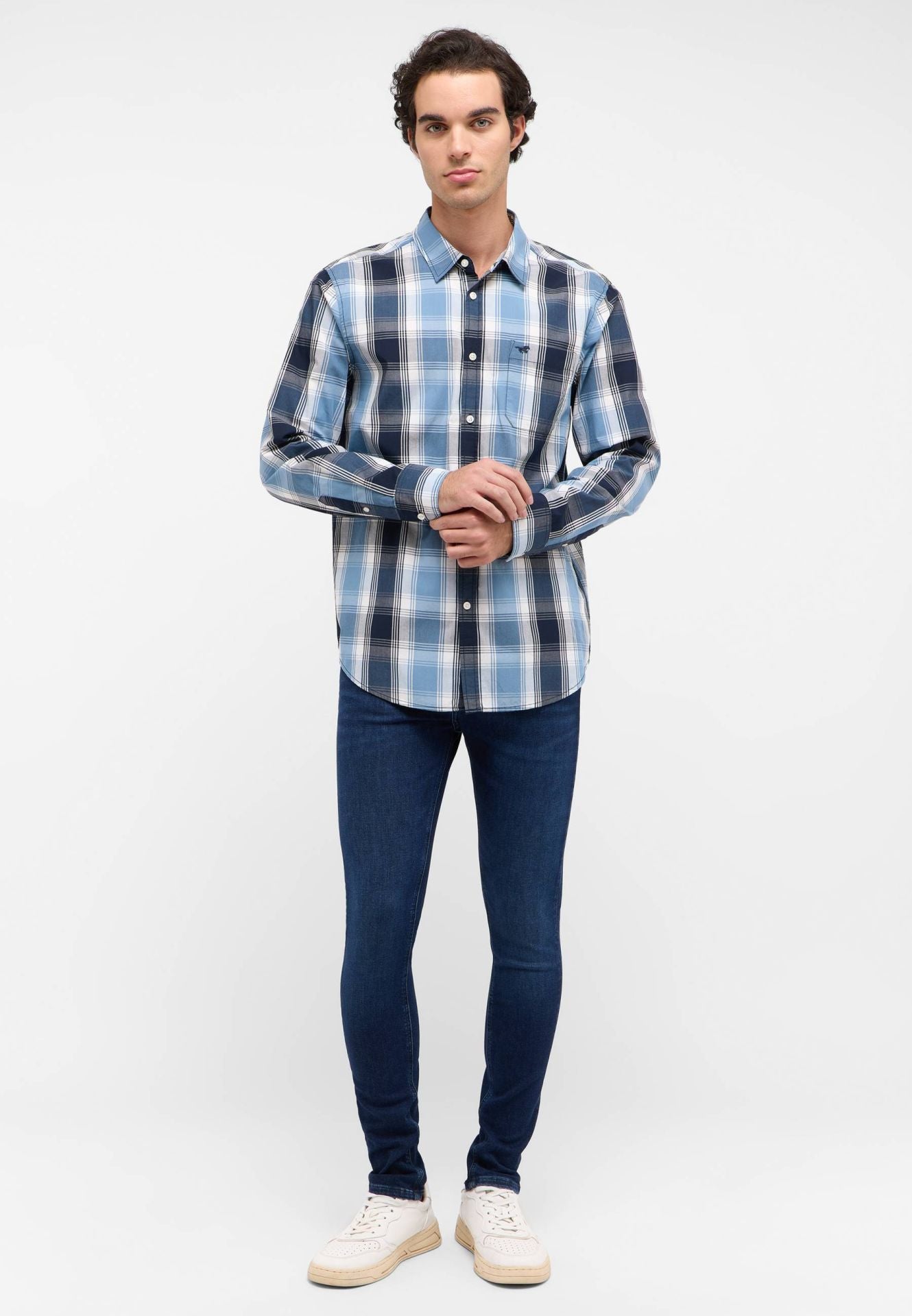 Męskie Spodnie Jeansowe Mustang Style Atlanta Super Skinny Denim Blue 1016305 5000 903