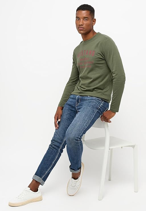 Męskie Spodnie Jeansowe Mustang Style Boston Slim Denim Blue 1014706 5000 883