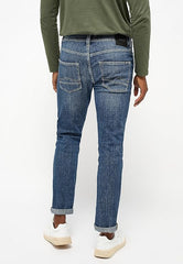 Męskie Spodnie Jeansowe Mustang Style Boston Slim Denim Blue 1014706 5000 883