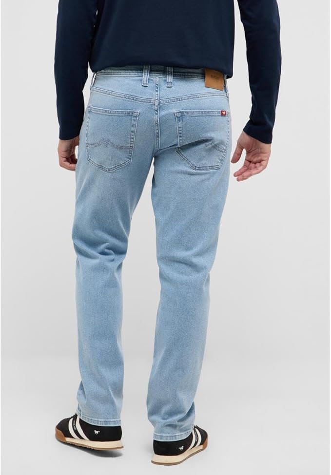Męskie Spodnie Jeansowe Mustang Style Denver Straight Denim Blue 1017444 5000 314
