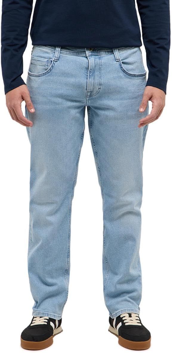 Męskie Spodnie Jeansowe Mustang Style Denver Straight Denim Blue 1017444 5000 314