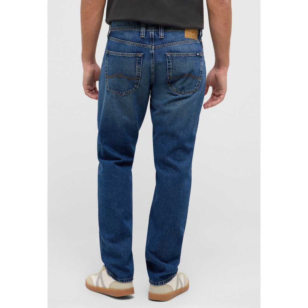Męskie Spodnie Jeansowe Mustang Style Denver Straight Denim Blue 1017445 5000 682