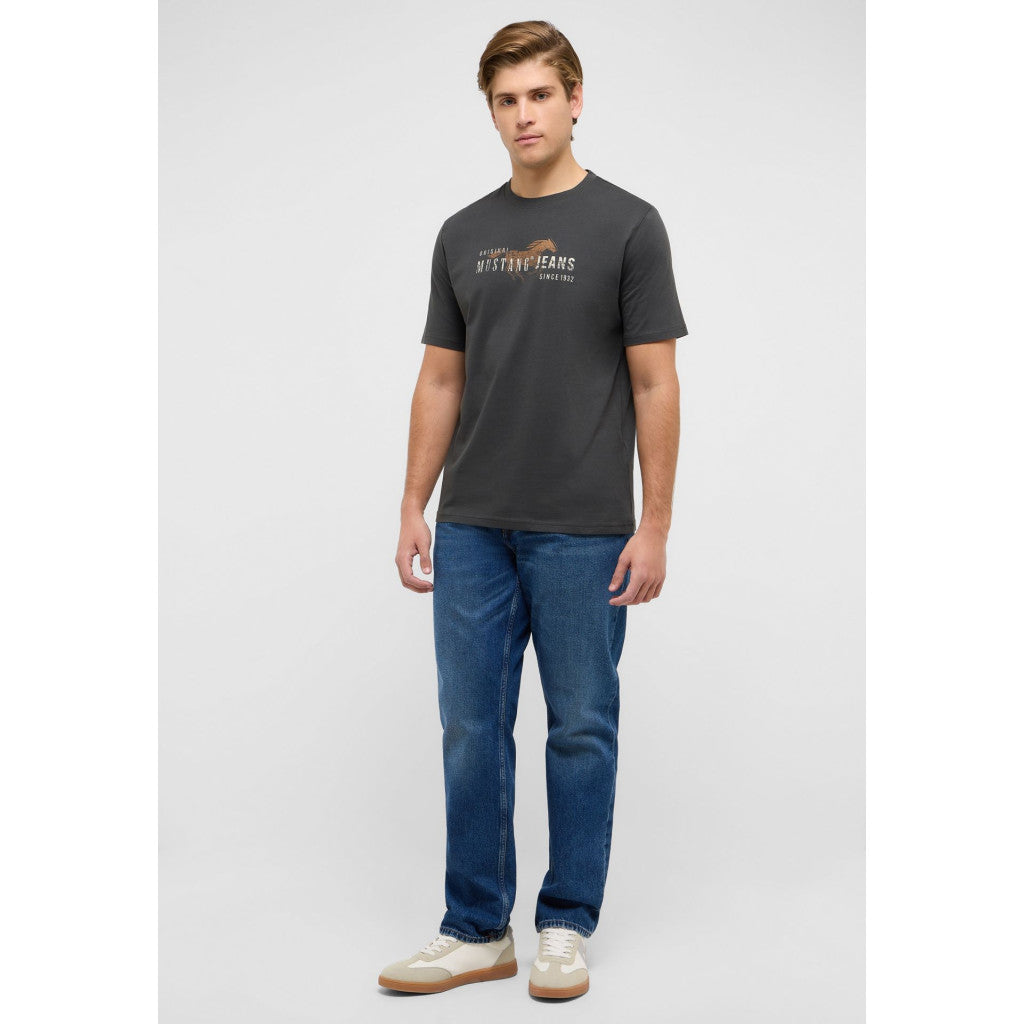 Męskie Spodnie Jeansowe Mustang Style Denver Straight Denim Blue 1017445 5000 682