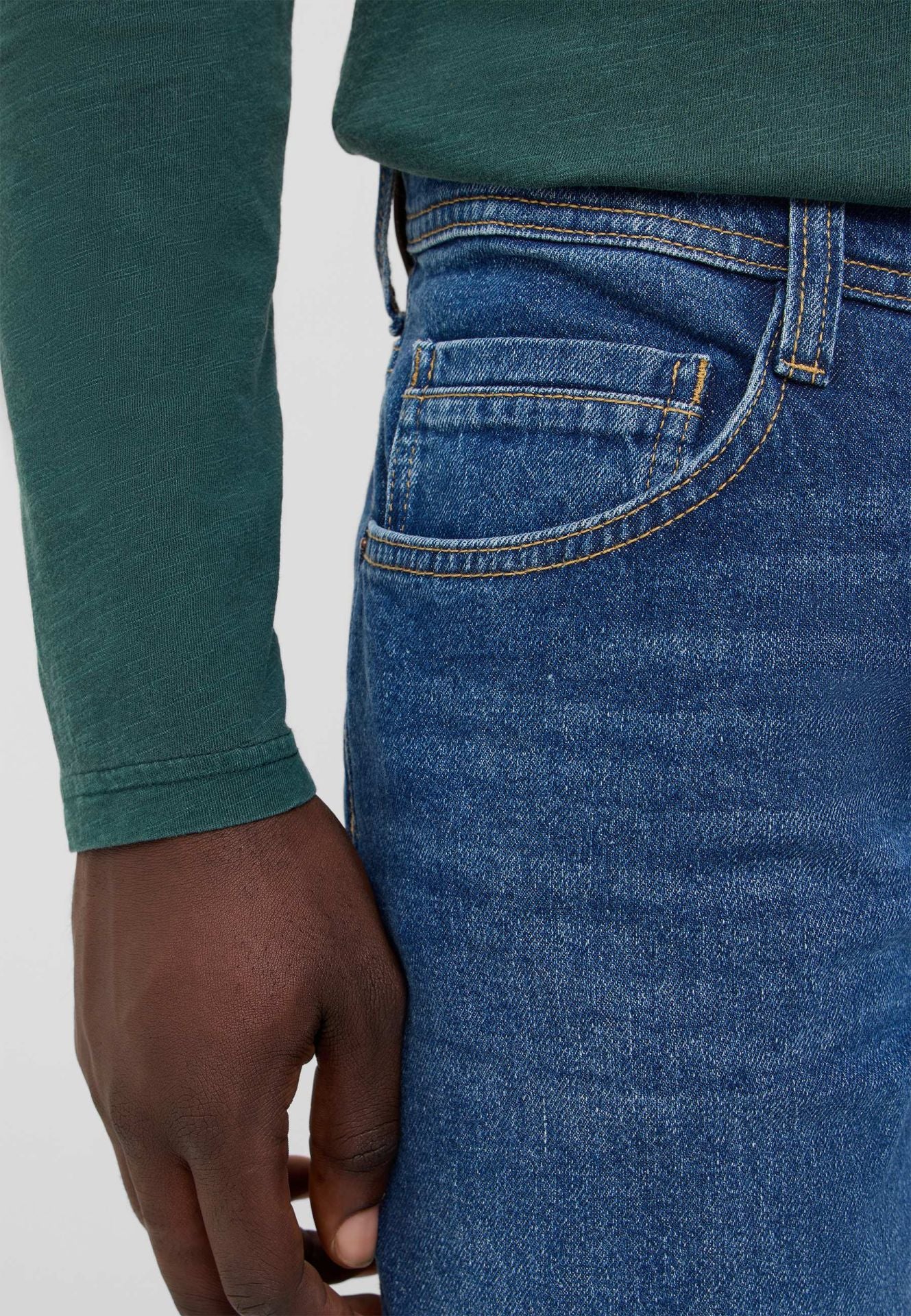 Męskie Spodnie Jeansowe Mustang Style Denver Straight Denim Blue 1018274 5000 783