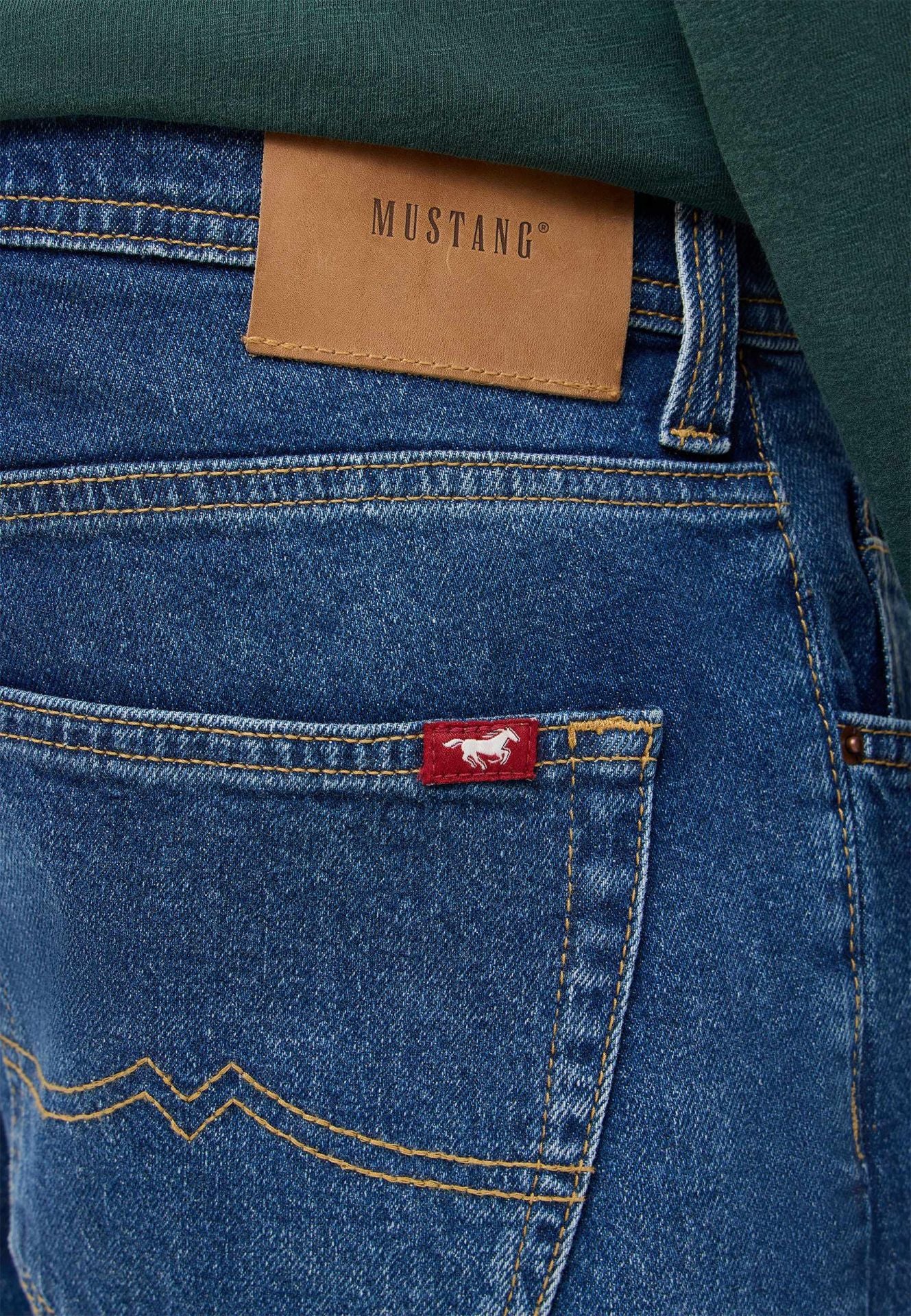 Męskie Spodnie Jeansowe Mustang Style Denver Straight Denim Blue 1018274 5000 783
