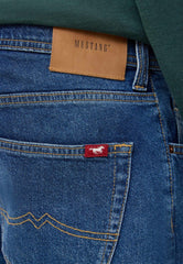 Męskie Spodnie Jeansowe Mustang Style Denver Straight Denim Blue 1018274 5000 783