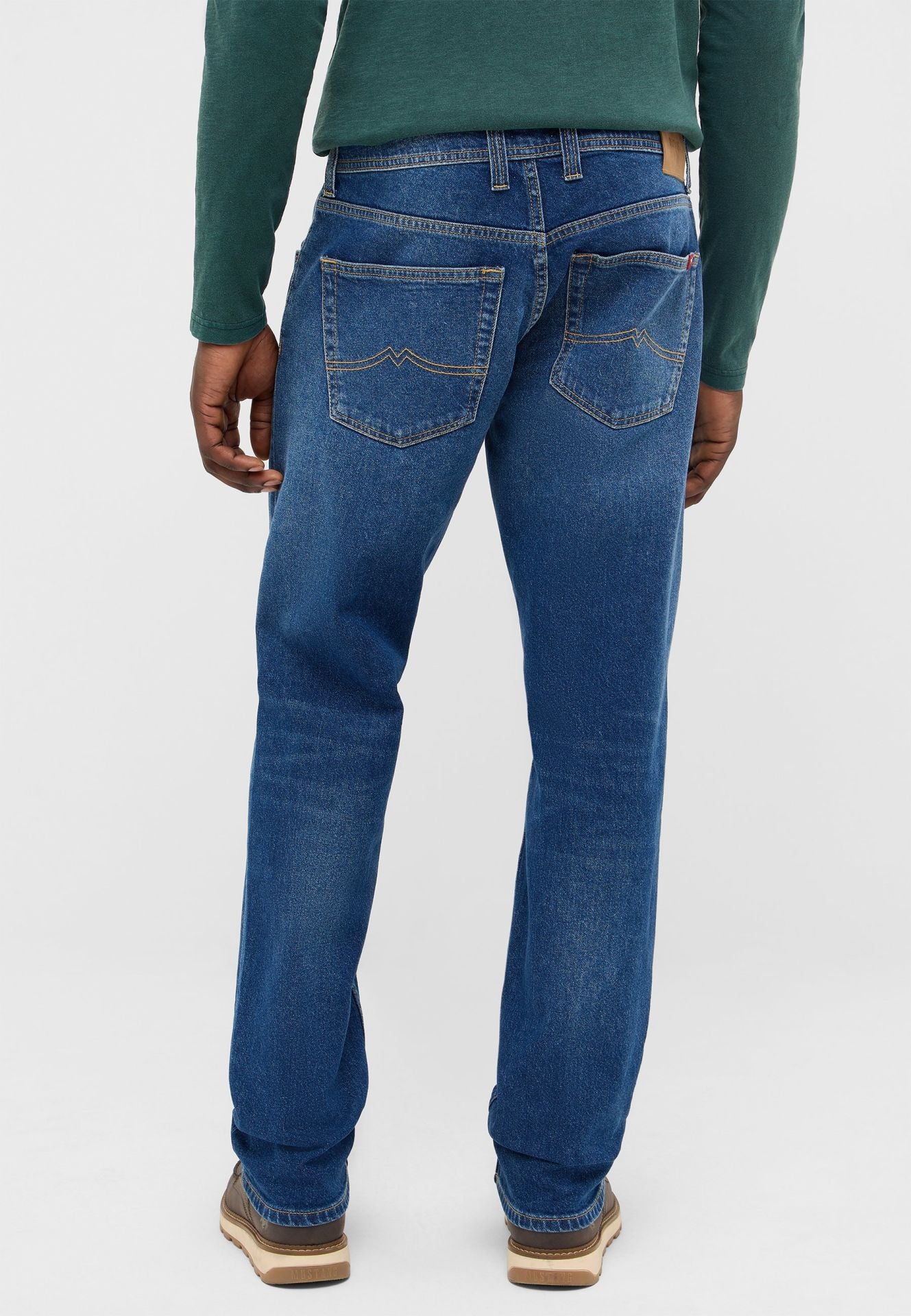 Męskie Spodnie Jeansowe Mustang Style Denver Straight Denim Blue 1018274 5000 783
