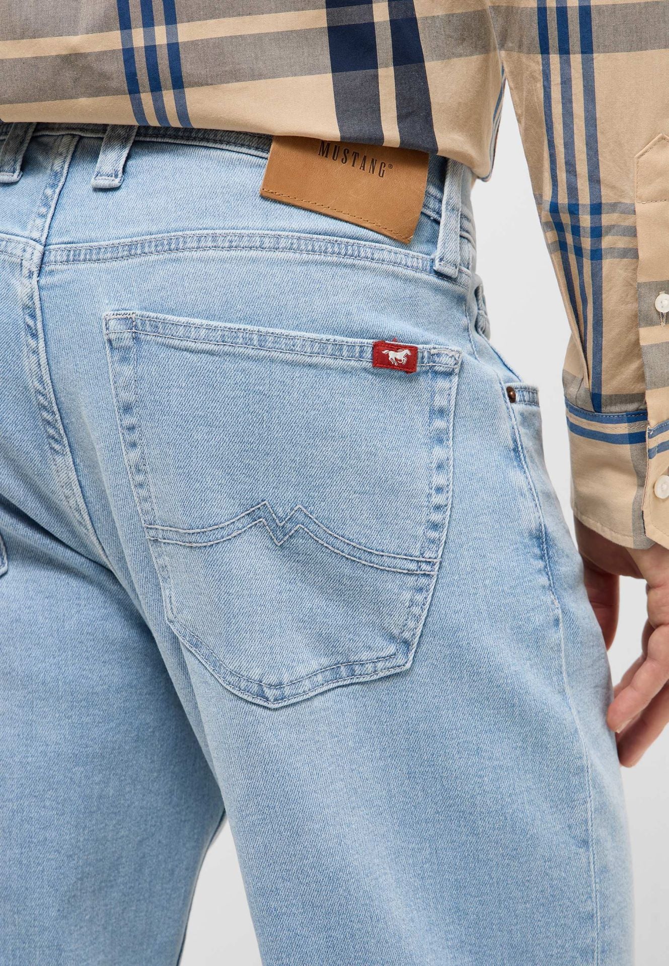 Męskie Spodnie Jeansowe Mustang Style Denver Tapered Denim Blue 1017436 5000 314