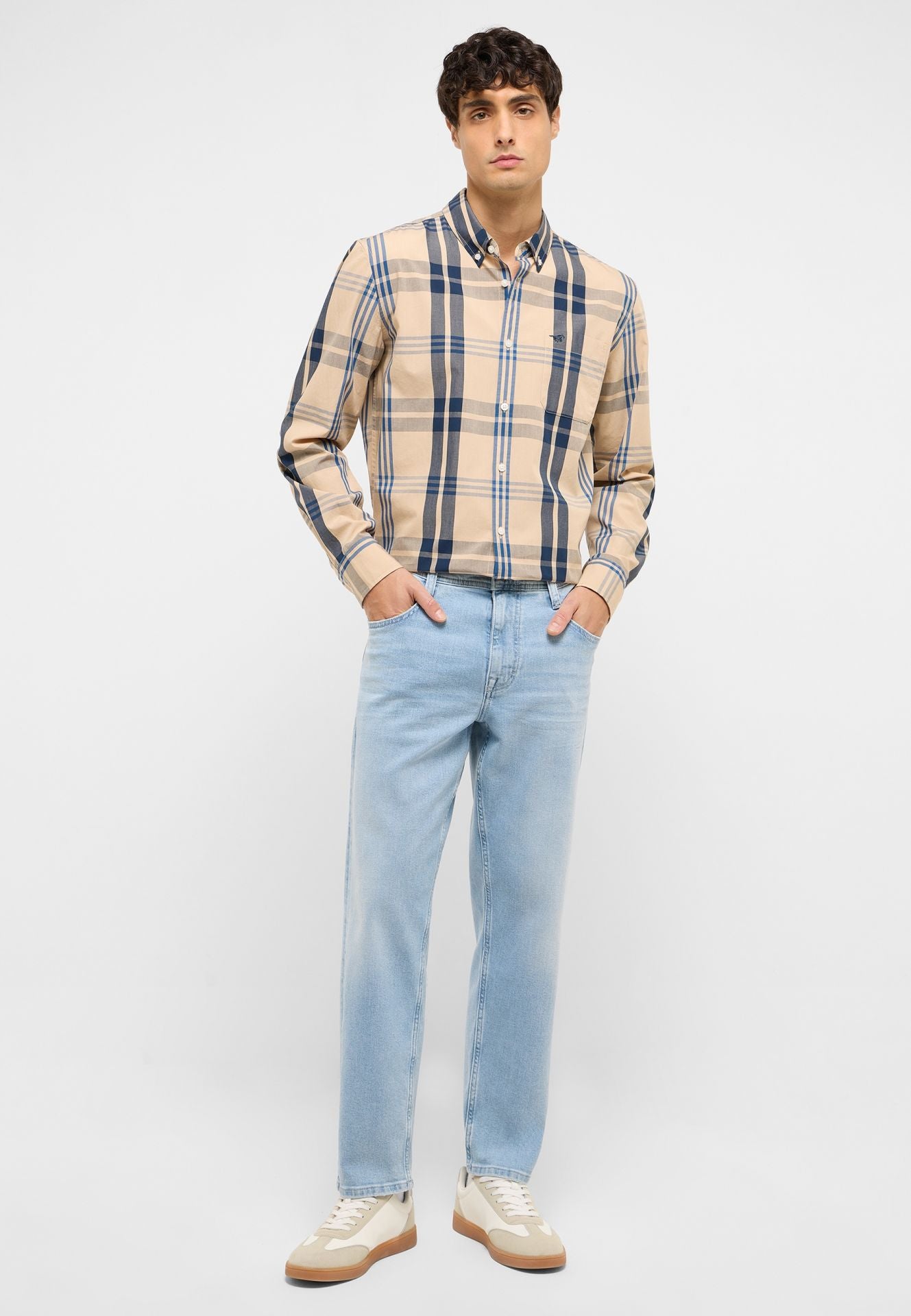 Męskie Spodnie Jeansowe Mustang Style Denver Tapered Denim Blue 1017436 5000 314