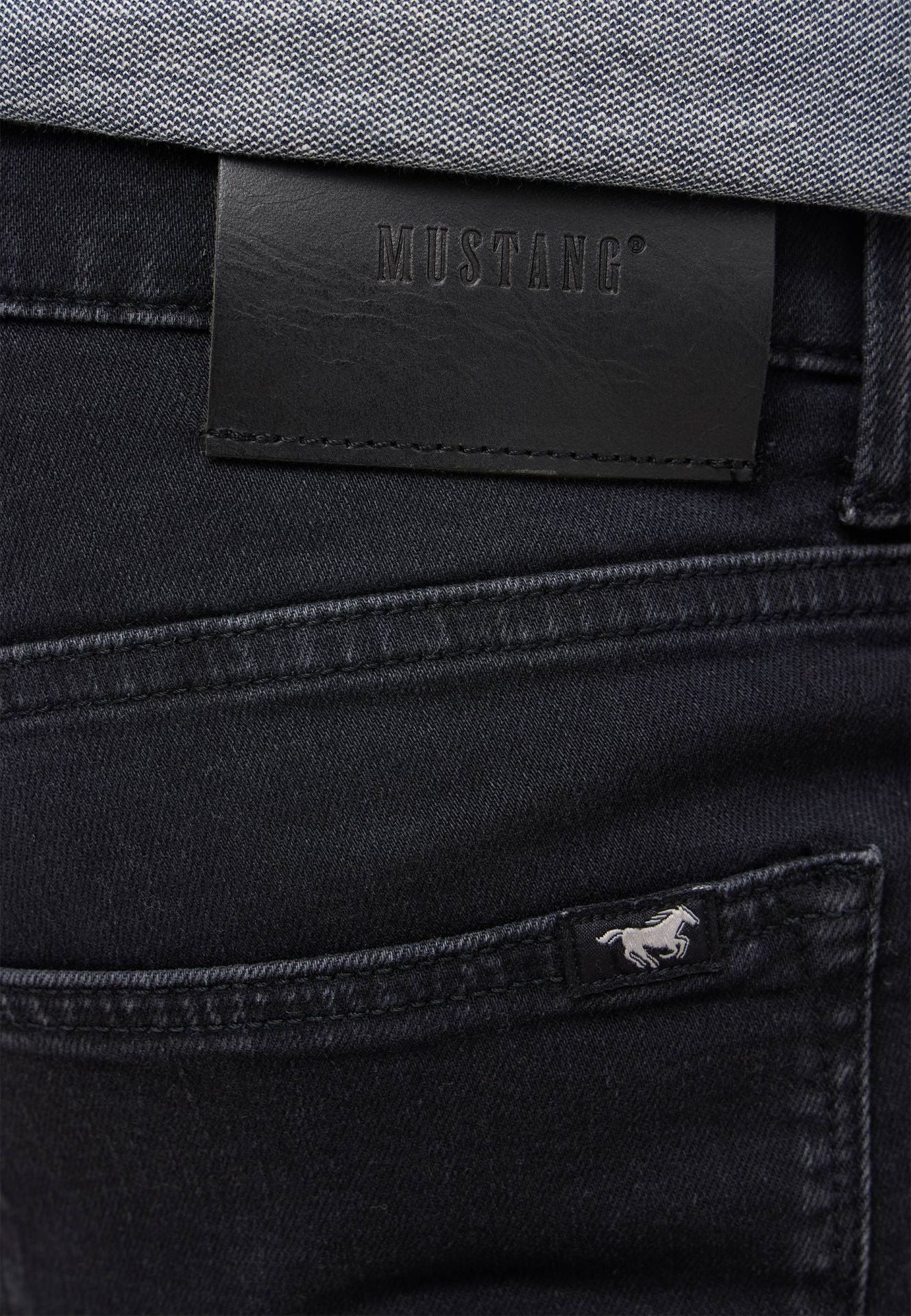 Męskie Spodnie Jeansowe Mustang Style Frisco Skinny Denim Black 1018232 4000 783