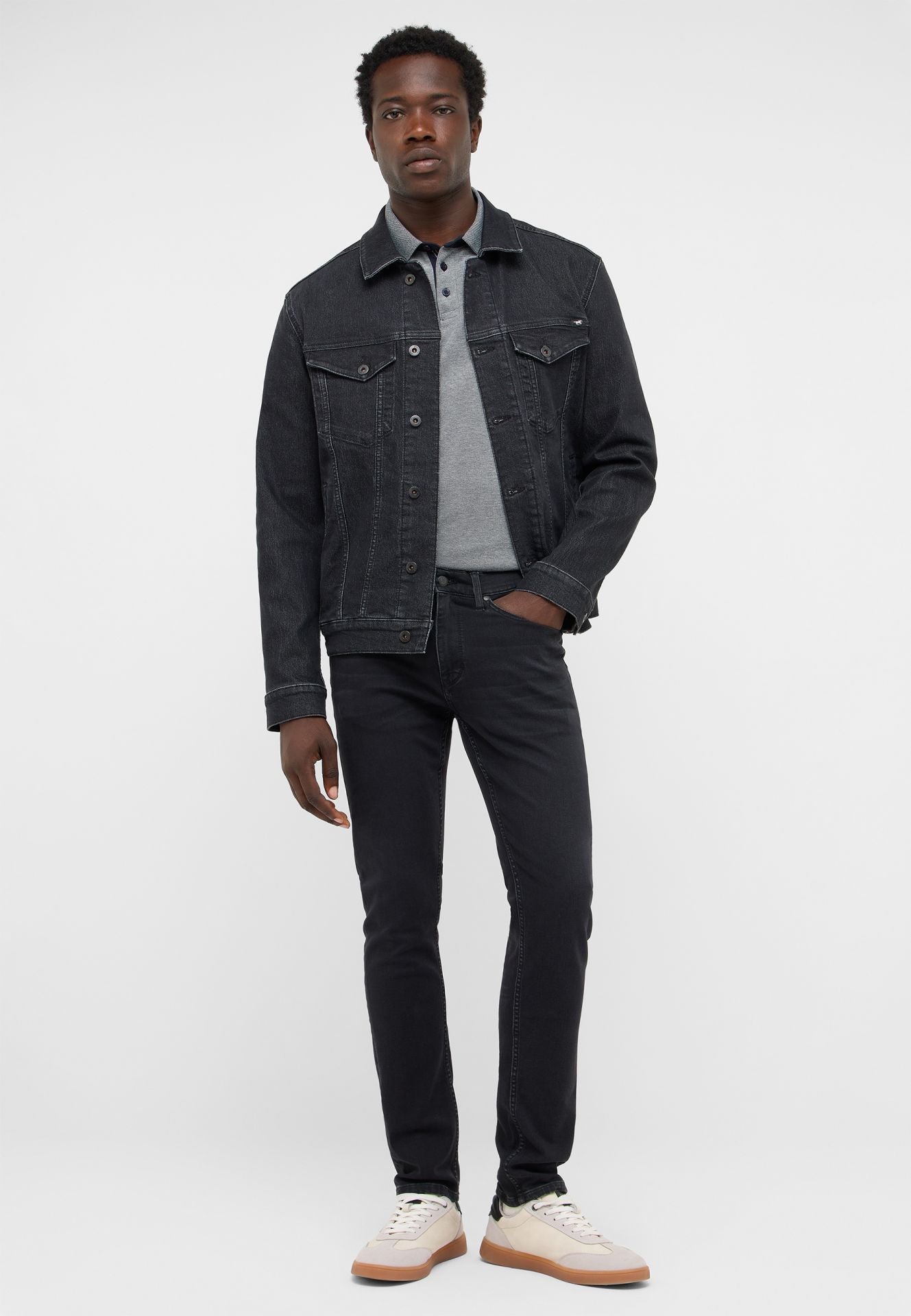 Męskie Spodnie Jeansowe Mustang Style Frisco Skinny Denim Black 1018232 4000 783