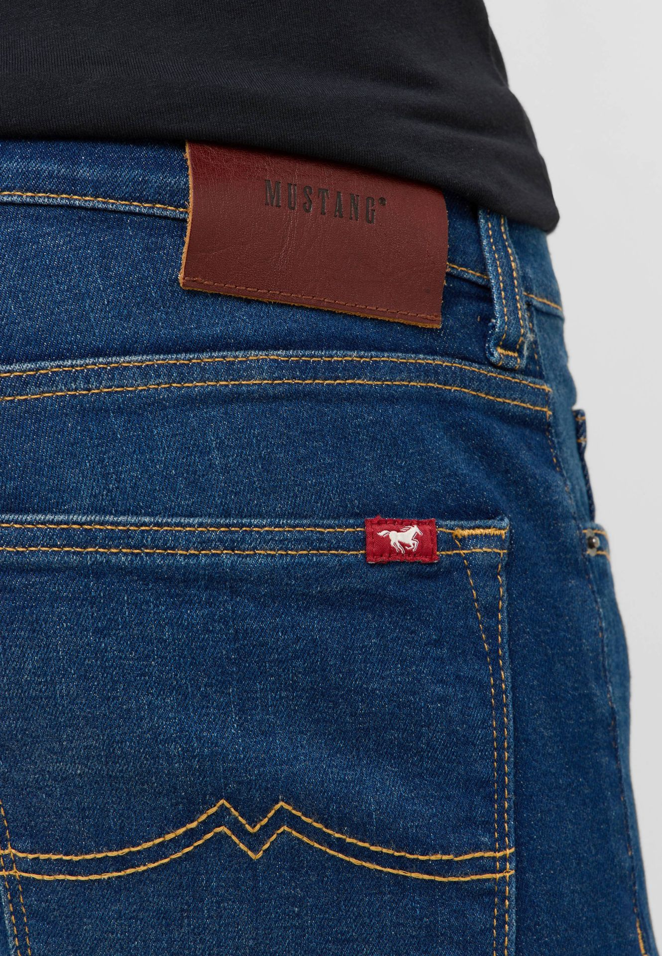 Męskie Spodnie Jeansowe Mustang Style Frisco Skinny Denim Blue 1016793 5000 803