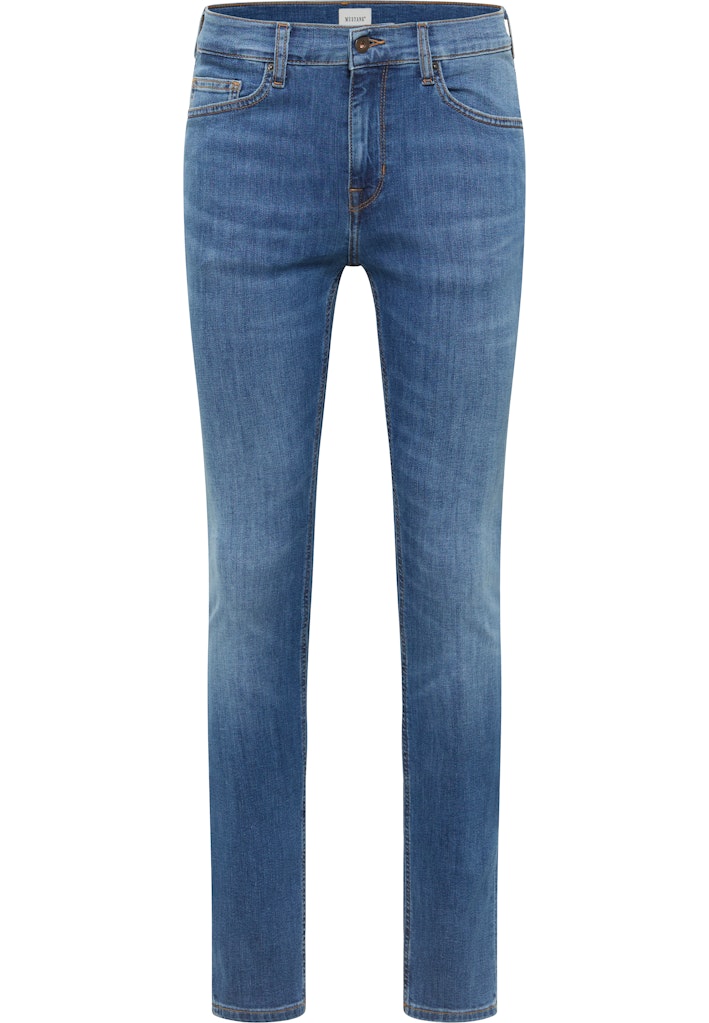 Męskie Spodnie Jeansowe Mustang Style Frisco Skinny Denim Blue 1017419 5000 583