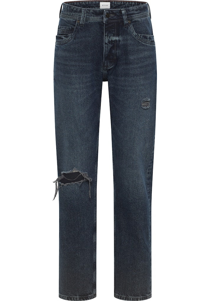 Męskie Spodnie Jeansowe Mustang Style Michigan Straight Denim Blue 1015518 5000 883