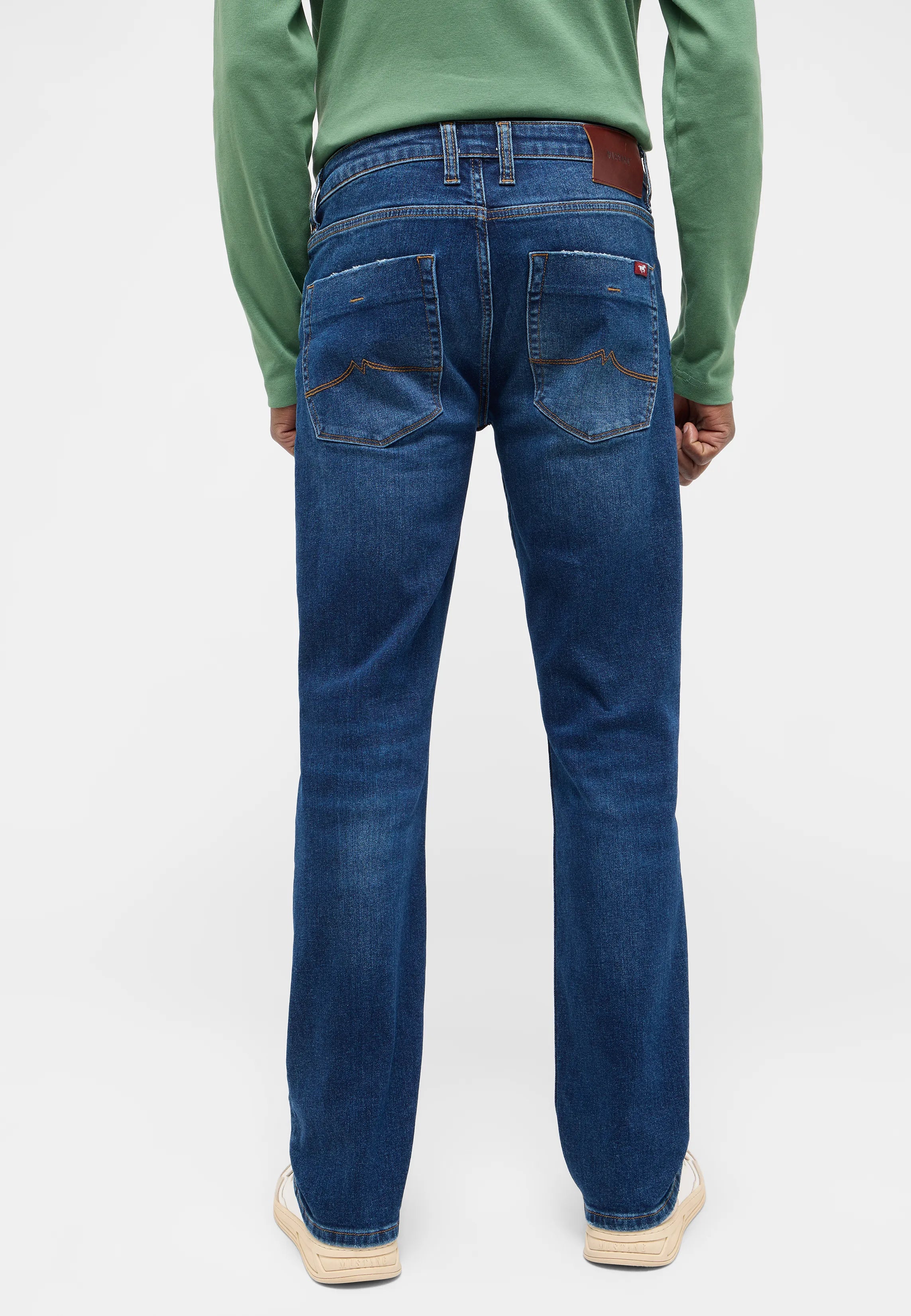 Męskie Spodnie Jeansowe Mustang Style Michigan Straight Denim Blue 1016336 5000 784