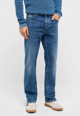 Męskie Spodnie Jeansowe Mustang Style Michigan Straight Denim Blue 1017443 5000 682