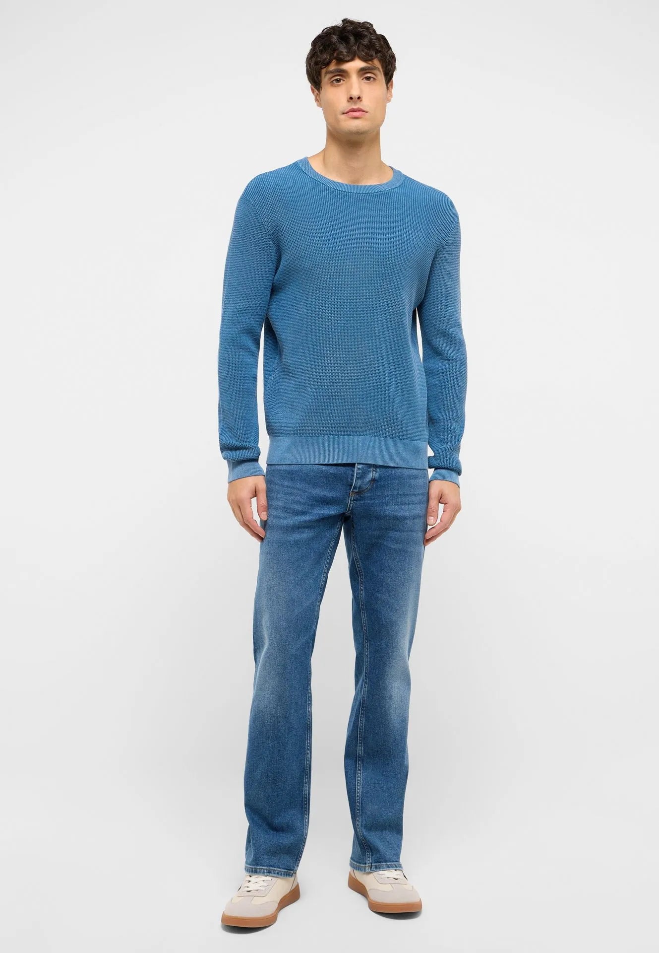 Męskie Spodnie Jeansowe Mustang Style Michigan Straight Denim Blue 1017443 5000 682
