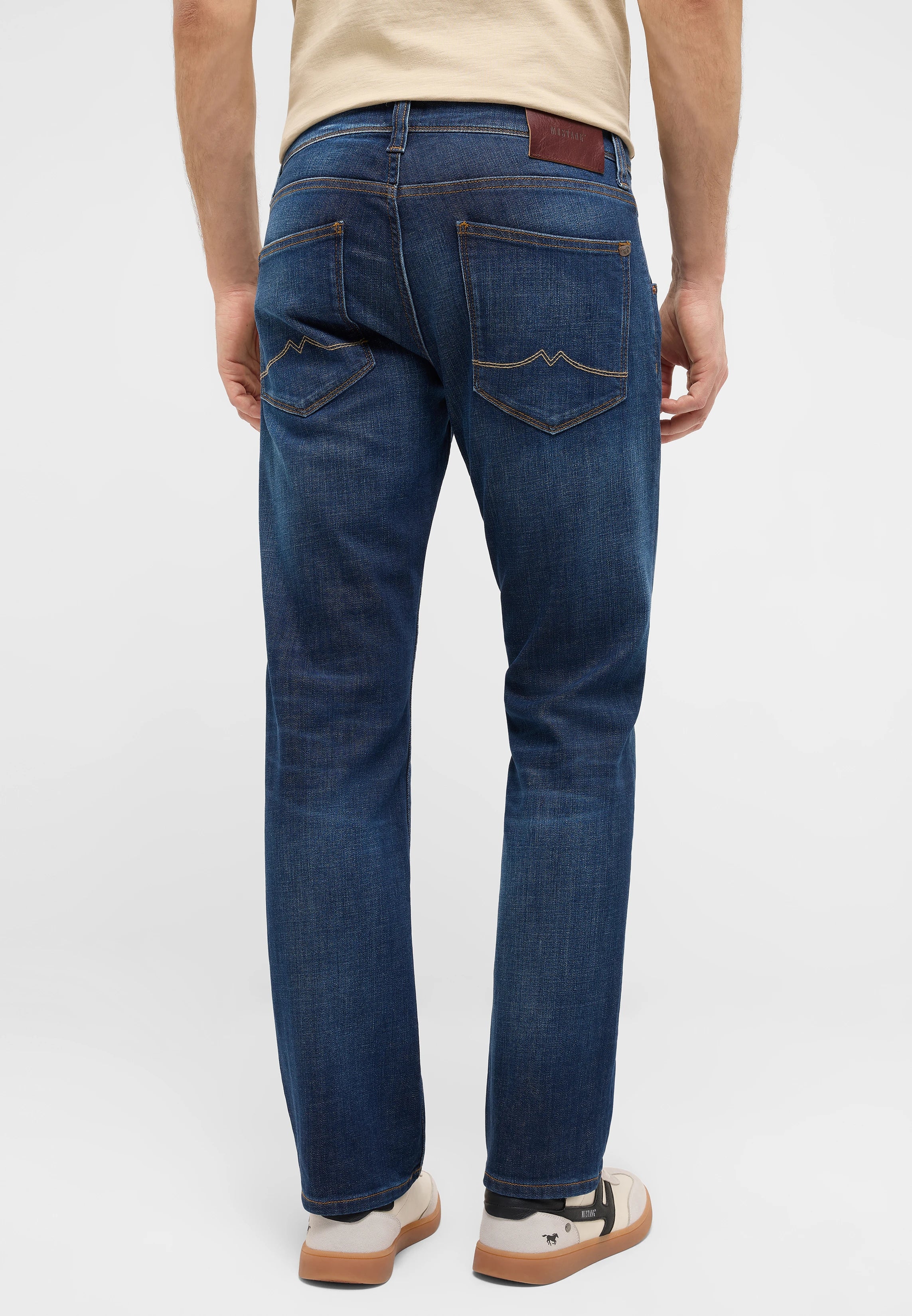 Męskie Spodnie Jeansowe Mustang Style Michigan Straight Denim Blue 1017863 5000 903