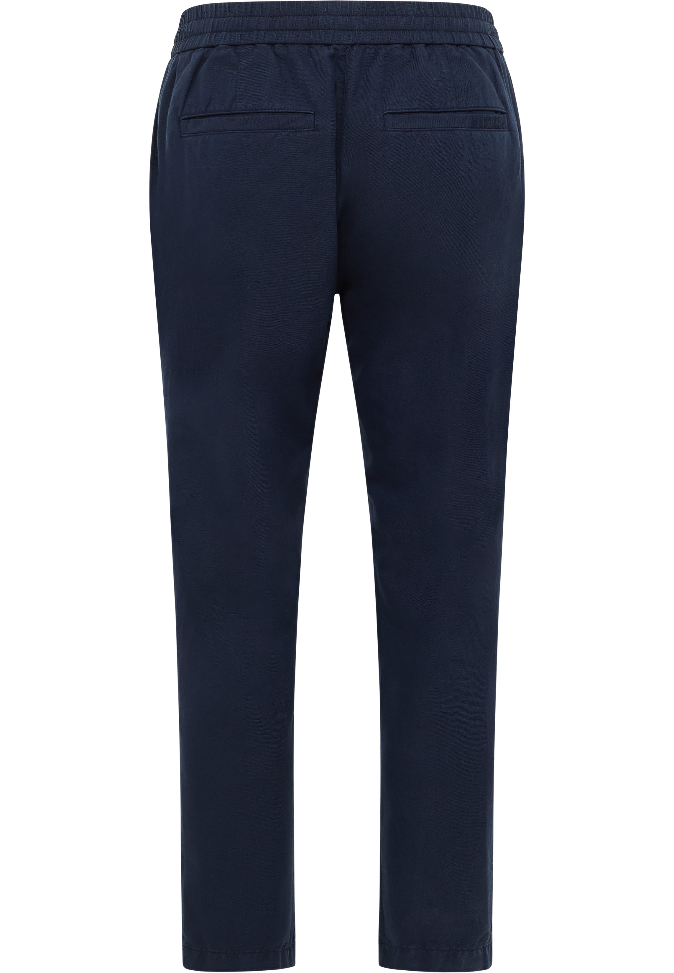 Męskie Spodnie Jeansowe Mustang Style Milano Linen Jogger Navy Blazer 1016436 5324