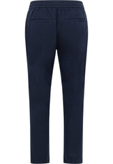 Męskie Spodnie Jeansowe Mustang Style Milano Linen Jogger Navy Blazer 1016436 5324