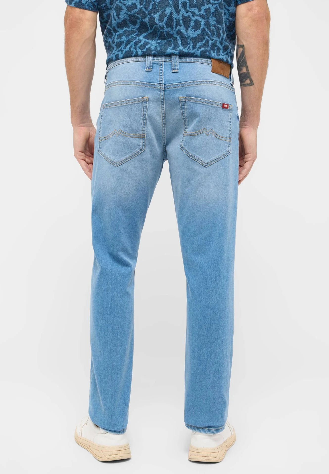 Męskie Spodnie Jeansowe Mustang Style Oregon Slim Denim Blue 1016316 5000 303