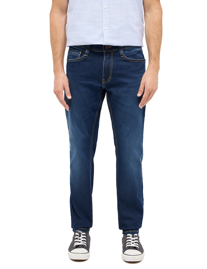 Męskie Spodnie Jeansowe Mustang Style Oregon Slim Denim Blue 1016316 5000 803
