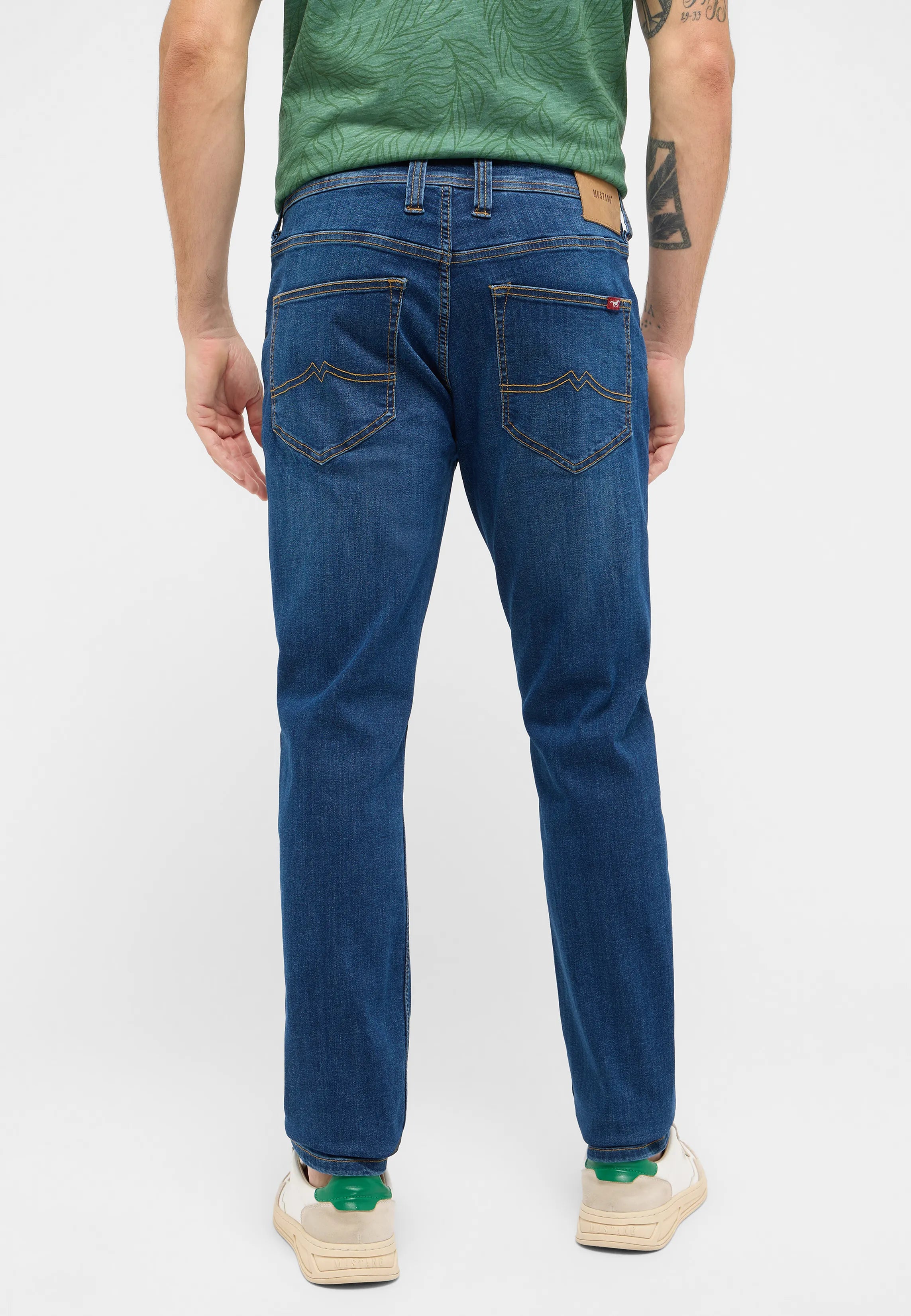 Męskie Spodnie Jeansowe Mustang Style Oregon Slim Denim Blue 1016318 5000 502