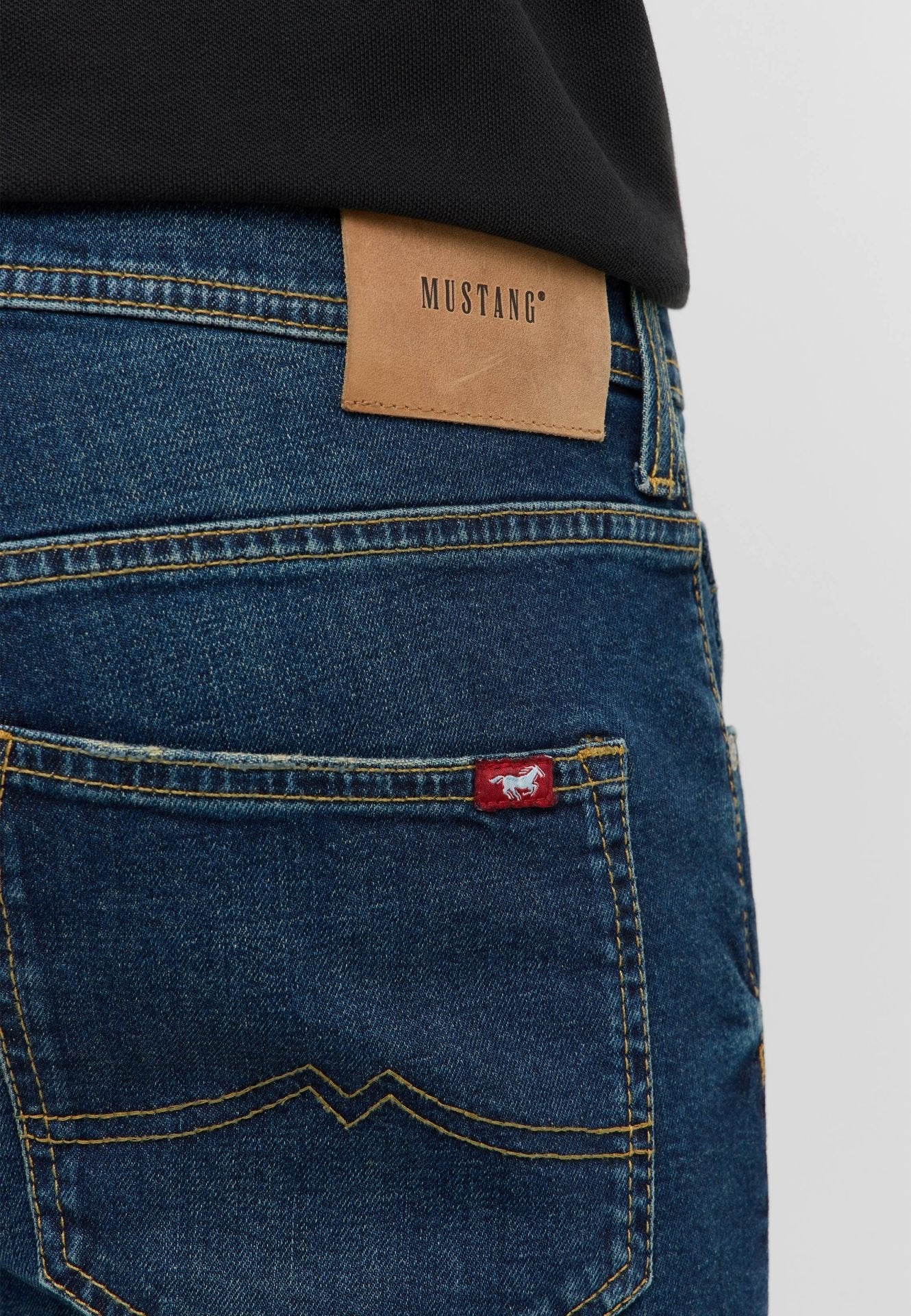 Męskie Spodnie Jeansowe Mustang Style Oregon Slim Denim Blue 1016799 5000 774
