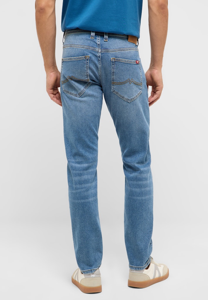 Męskie Spodnie Jeansowe Mustang Style Oregon Slim Denim Blue 1017433 5000 583