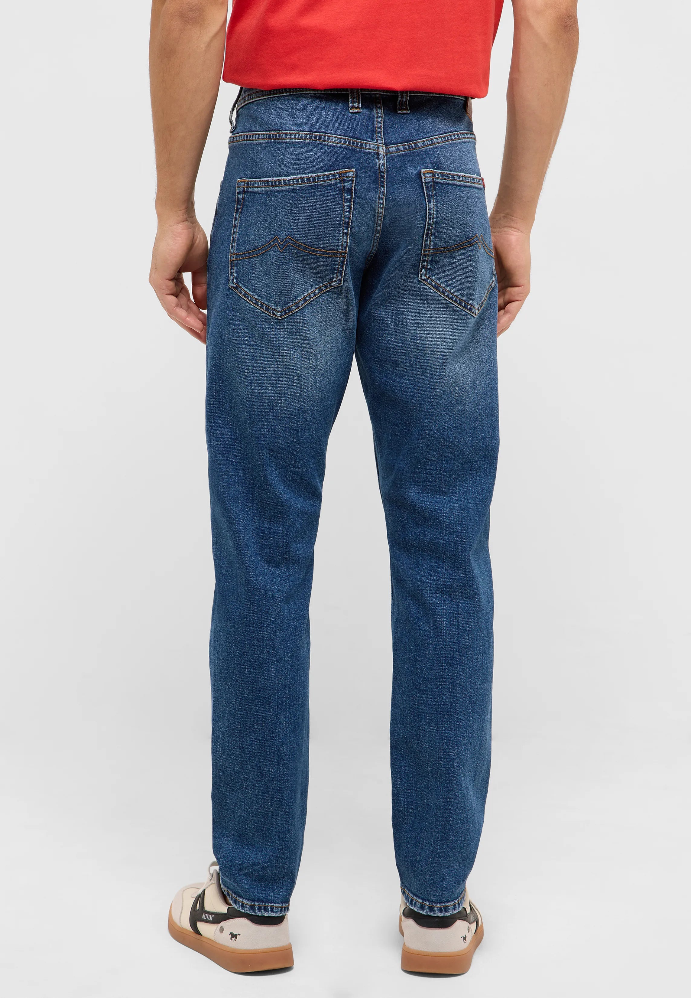 Męskie Spodnie Jeansowe Mustang Style Oregon Slim Denim Blue 1017434 5000 684