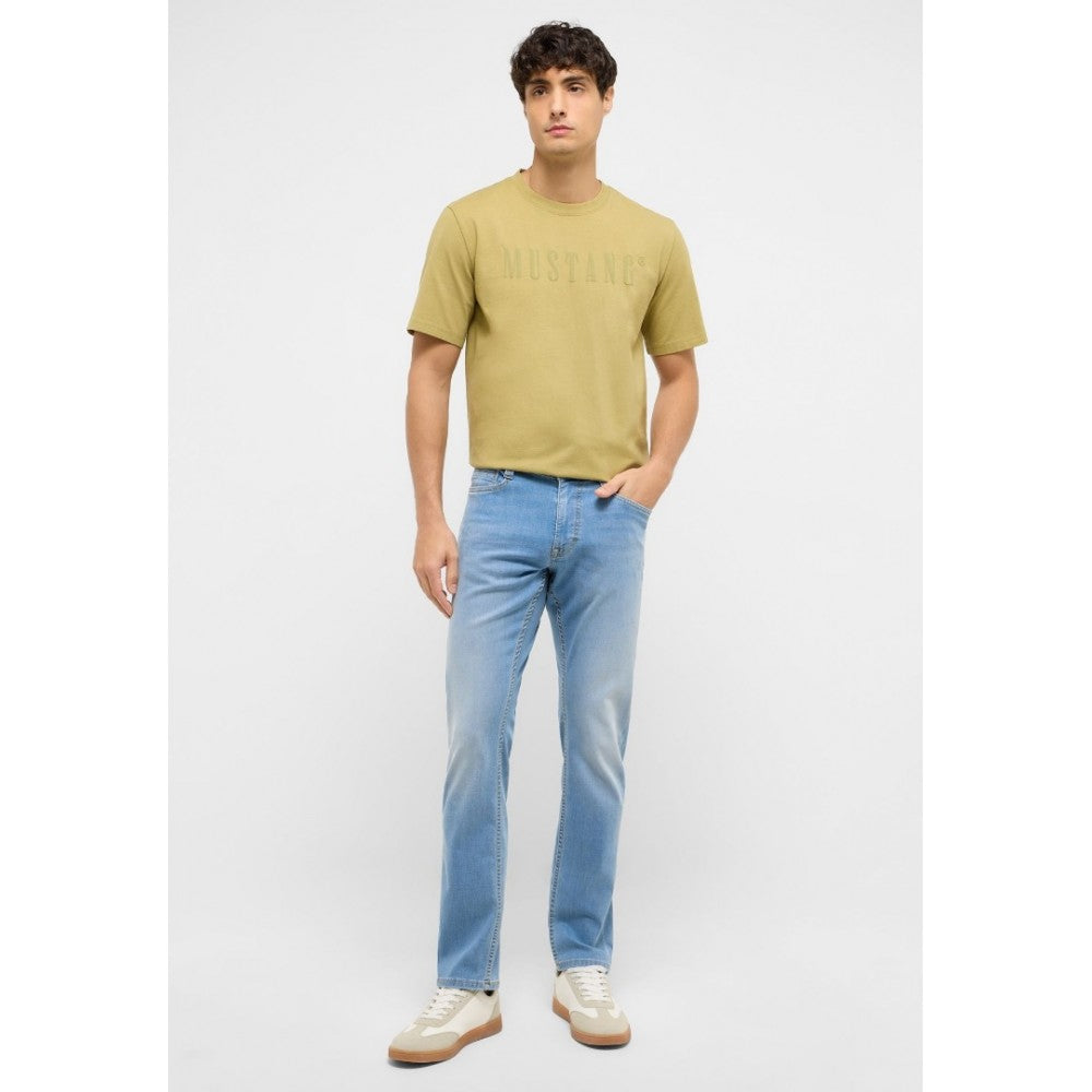 Męskie Spodnie Jeansowe Mustang Style Oregon Slim Denim Blue 1017435 5000 313
