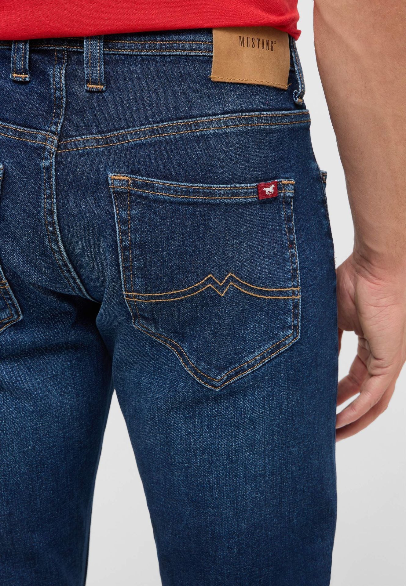 Męskie Spodnie Jeansowe Mustang Style Oregon Slim Denim Blue 1018300 5000 803