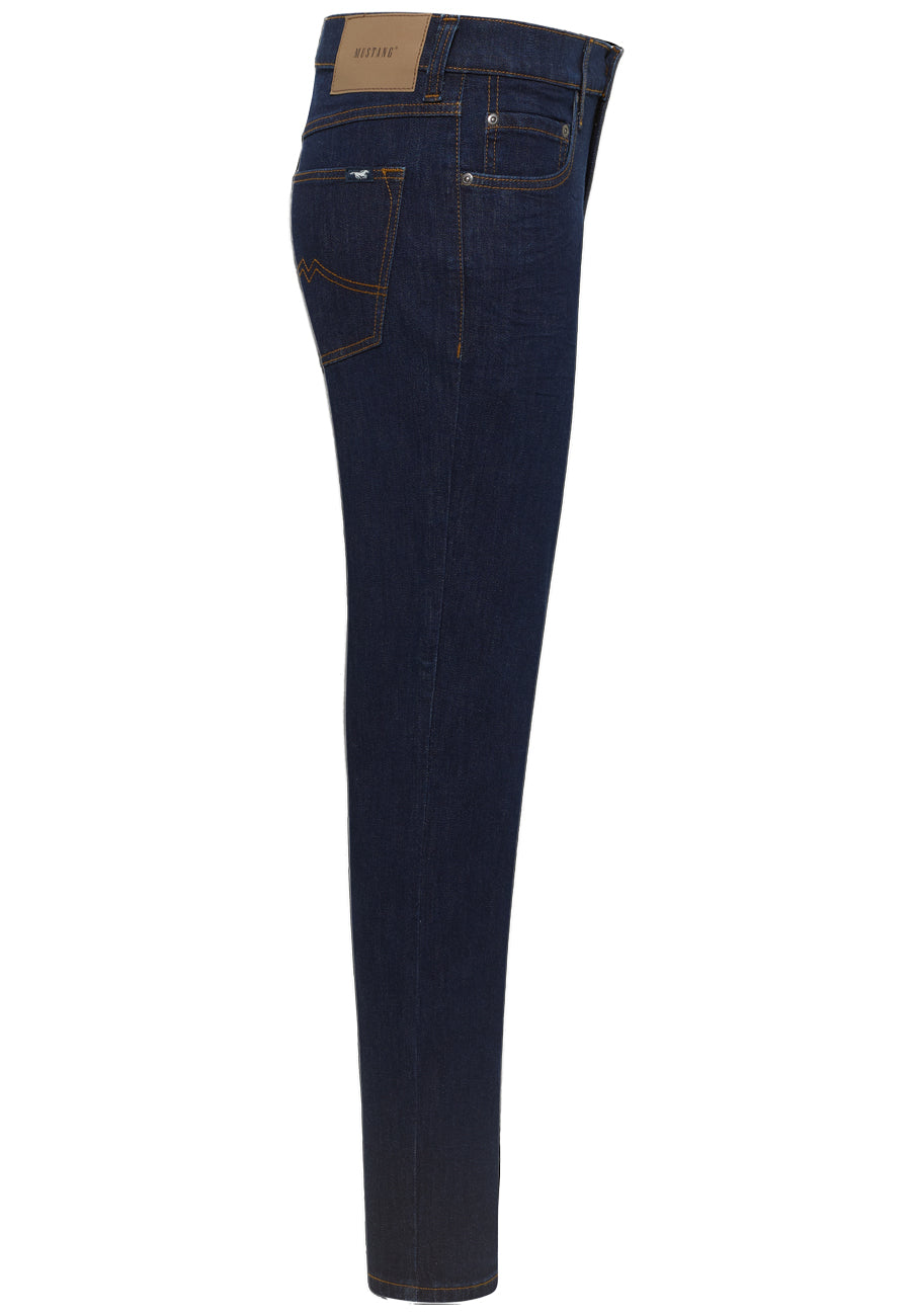 Męskie Spodnie Jeansowe Mustang Style Oregon Tapered Denim Blue 1017123 5000 901