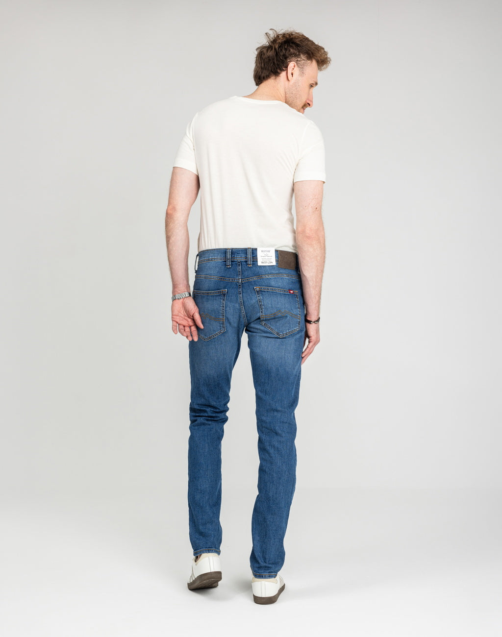 Męskie Spodnie Jeansowe Mustang Style Oregon Tapered Denim Blue 1018014 5000 782