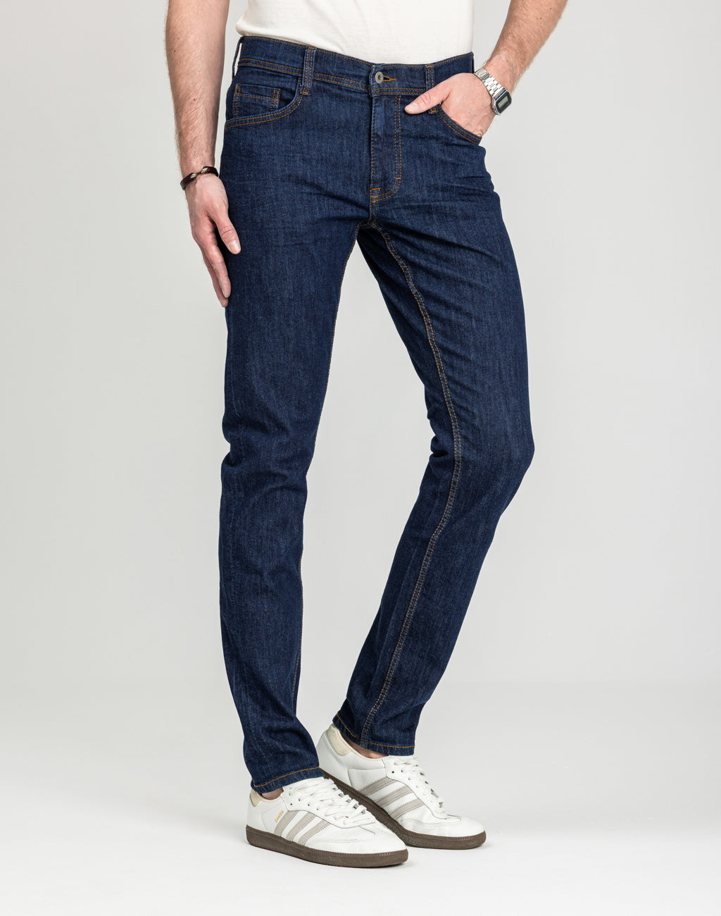 Męskie Spodnie Jeansowe Mustang Style Oregon Tapered Denim Blue 1018014 5000 901
