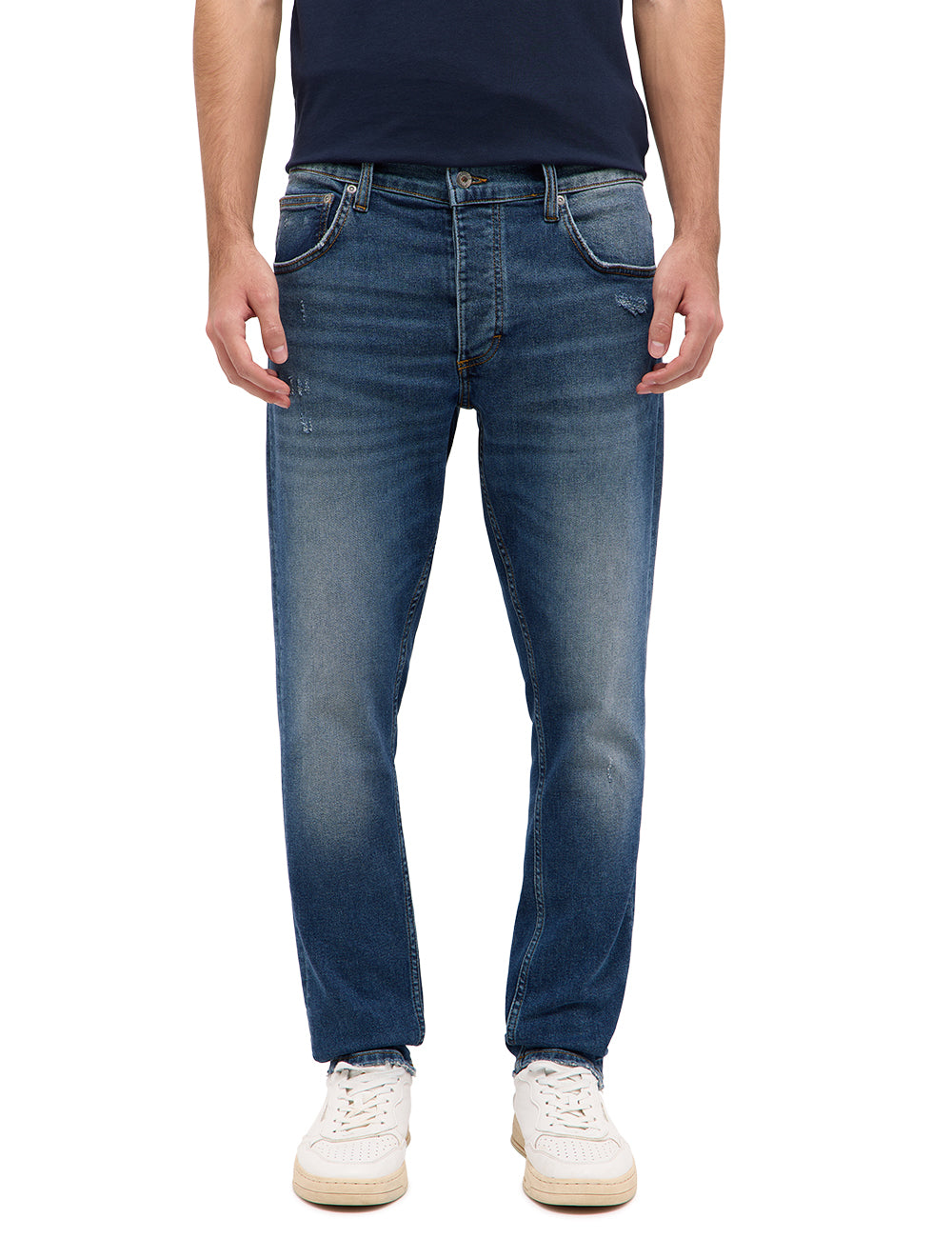 Męskie Spodnie Jeansowe Mustang Style Toledo Tapered Denim Blue 1016325 5000 434