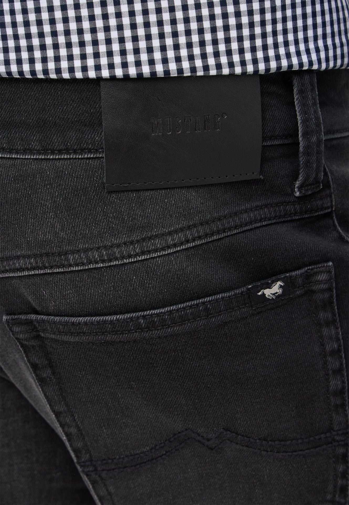 Męskie Spodnie Jeansowe Mustang Style Tramper Straight Denim Black 1018259 4000 883