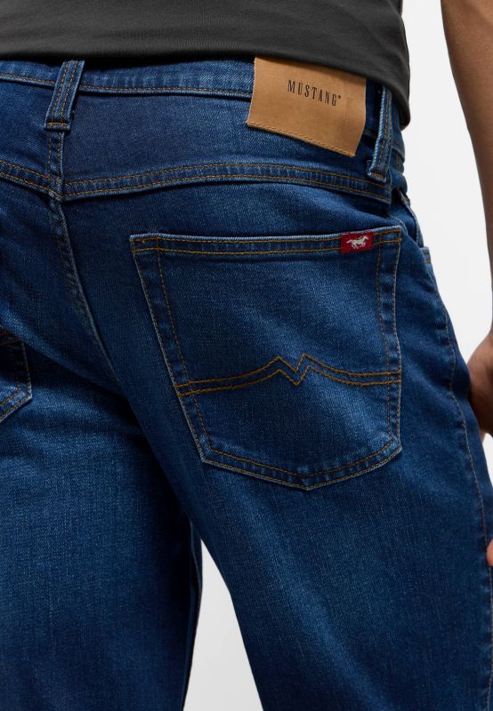 Męskie Spodnie Jeansowe Mustang Style Tramper Straight Denim Blue 1015877 5000 701