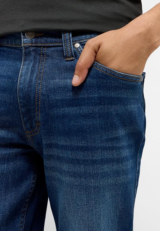 Męskie Spodnie Jeansowe Mustang Style Tramper Straight Denim Blue 1015877 5000 701