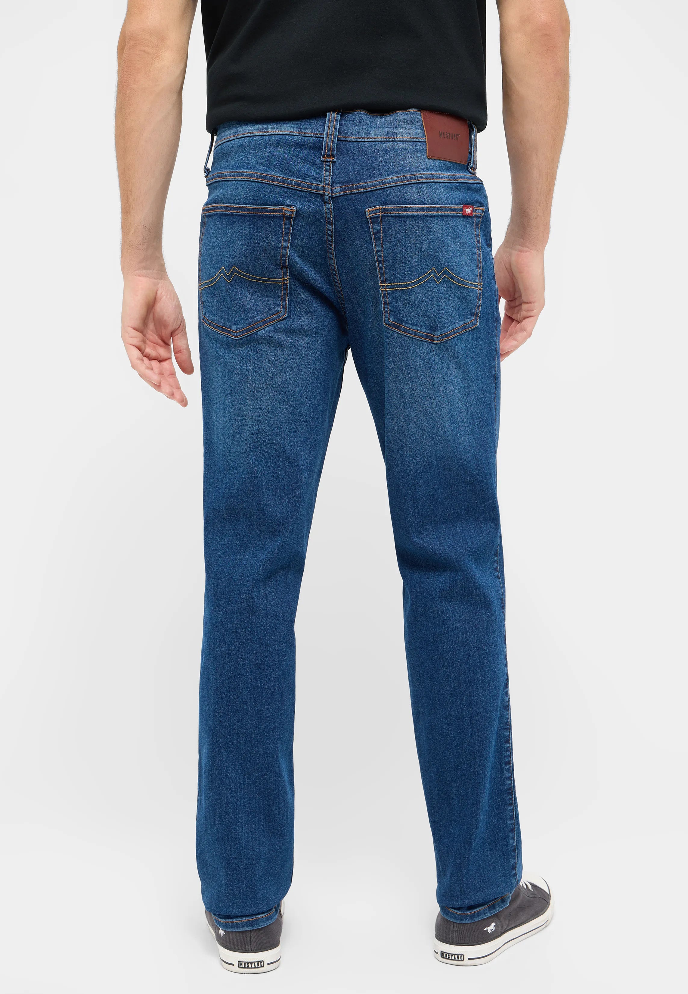 Męskie Spodnie Jeansowe Mustang Style Tramper Straight Denim Blue 1016333 5000 502