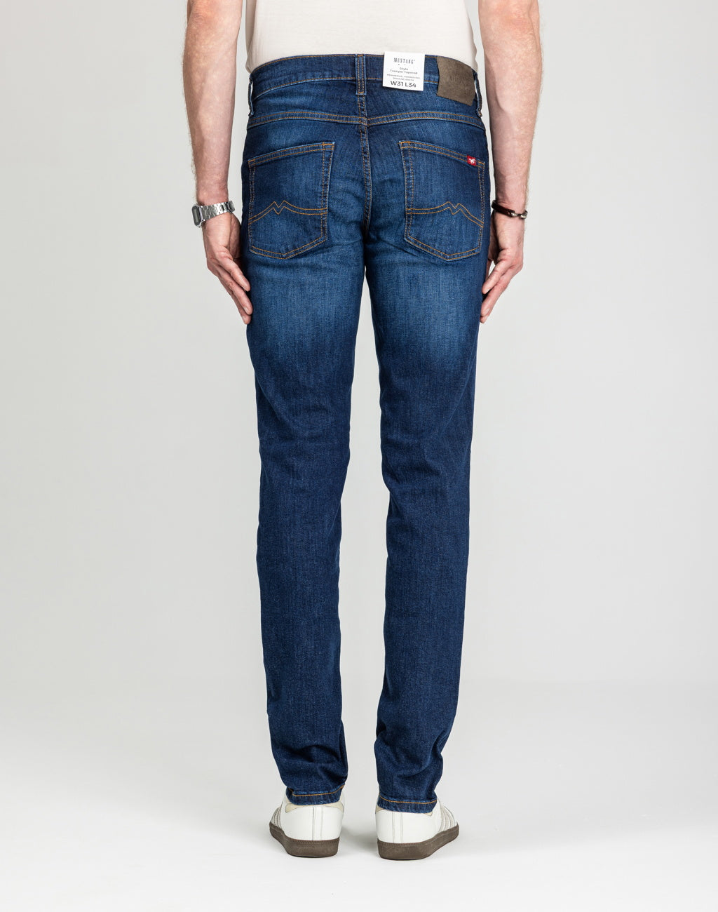 Męskie Spodnie Jeansowe Mustang Style Tramper Tapered Denim Blue 1018016 5000 882