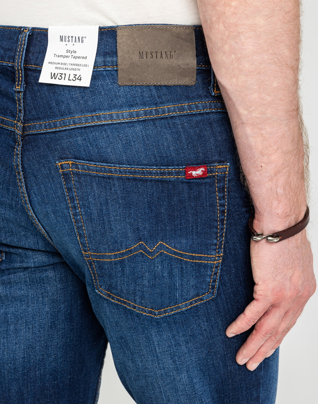 Męskie Spodnie Jeansowe Mustang Style Tramper Tapered Denim Blue 1018016 5000 882