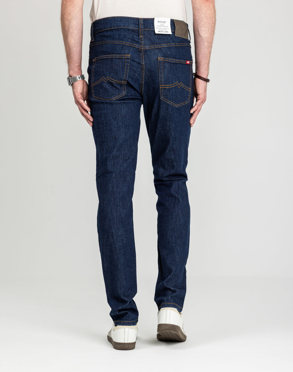Męskie Spodnie Jeansowe Mustang Style Tramper Tapered Denim Blue 1018016 5000 901